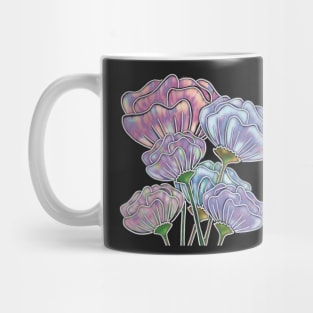 Calming Stained Glass Bouquet, Purple, Pink, Peach and Blue Mug